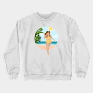 Girl On The Beach 2 Crewneck Sweatshirt